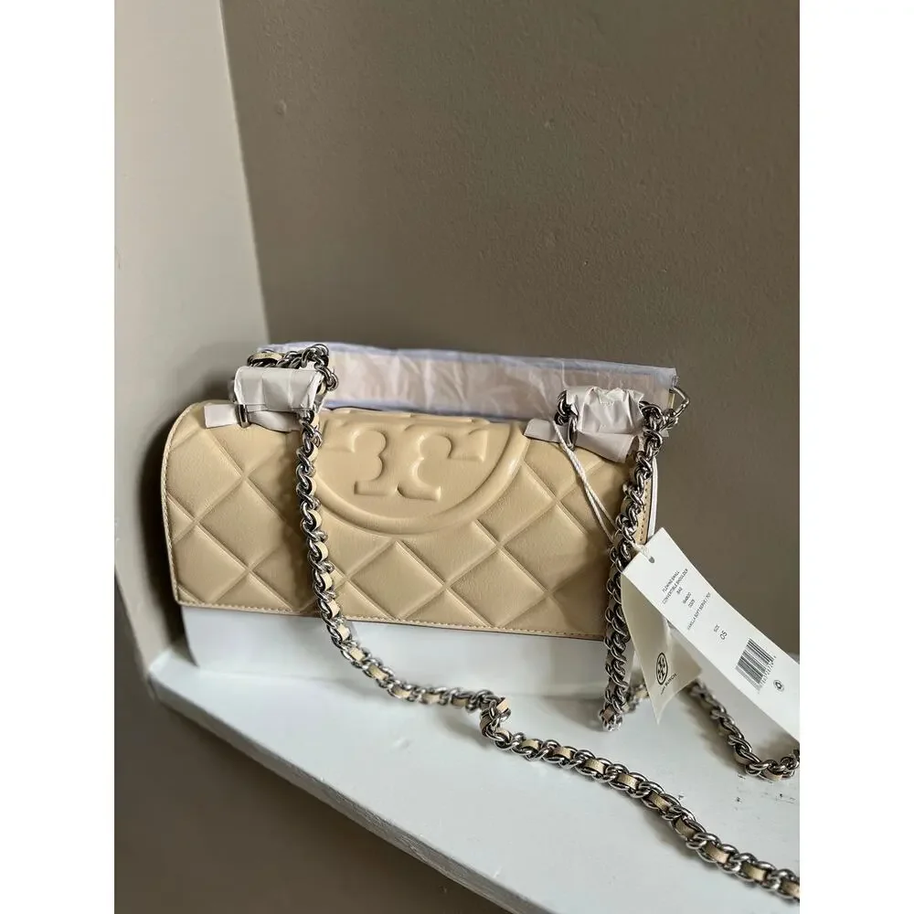 Tory Burch  Small Fleming Polished Grain Leather Shoulder Bag